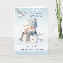 Muñeco de nieve de Navidad Azul Nieto