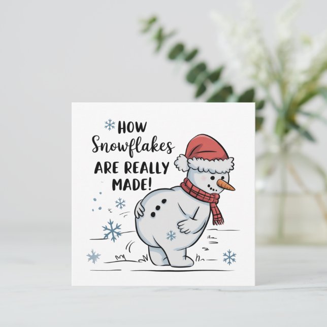 Muñeco de nieve de Navidad Cómo se hacen realmente (Anverso de pie)