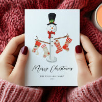 Muñeco de nieve de Navidad moderno único sin foto