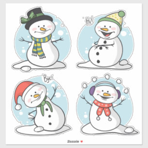 Muñeco de Nieve de Navidad Pegatina