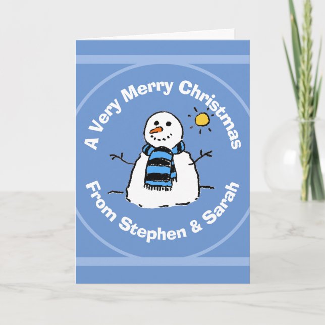 Muñeco de nieve de Navidad personalizado (Anverso)