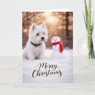 Muñeco de nieve de Navidad Terrier West Highland B