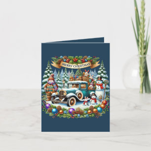 Muñeco de nieve de país Navidad añadir mensaje