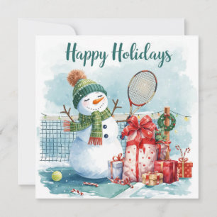 Muñeco de nieve de tenis  Navidad  Raquetas festiv
