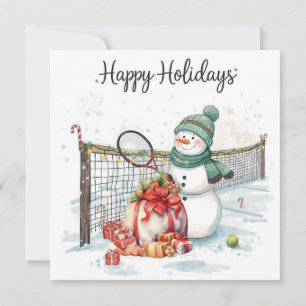Muñeco de nieve de tenis Navidad Raquetas festiv