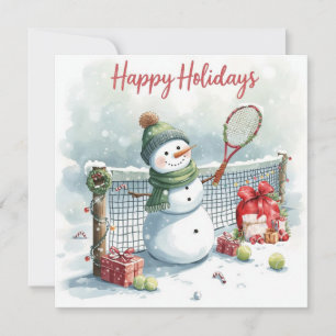Muñeco de nieve de tenis Navidad Raquetas festiv