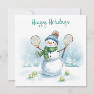 Muñeco de nieve de tenis Navidad Raquetas festiv