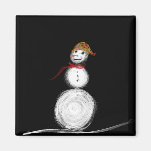 Muñeco de nieve del imán