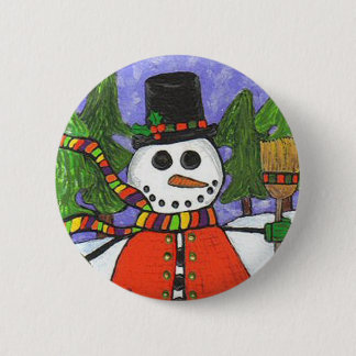 Muñeco de nieve del navidad - botón de la magia