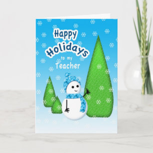 Muñeco de nieve del navidad del profesor
