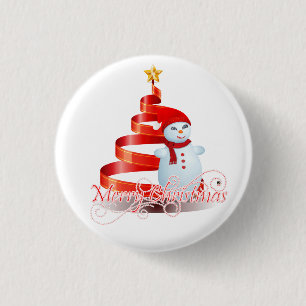 Muñeco de nieve del navidad - pequeño, 1 botón
