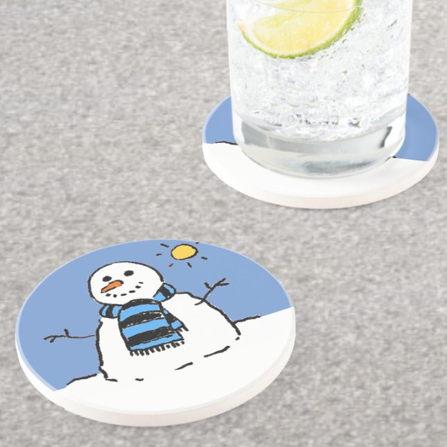 Muñeco de nieve en posavasos de Navidad Soleado (Subido por el creador)