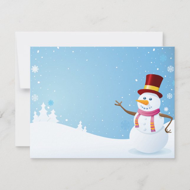 Muñeco de nieve feliz (Anverso)