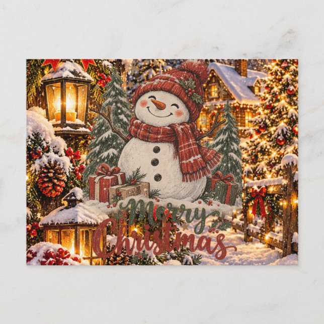 Muñeco de Nieve Feliz Navidad (Anverso)