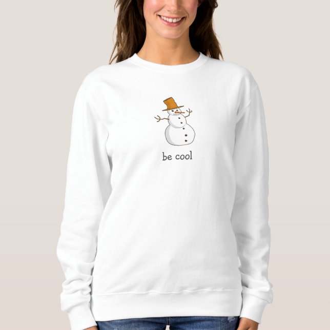 Muñeco de Nieve Fresco Sudadera Blanca (Anverso)