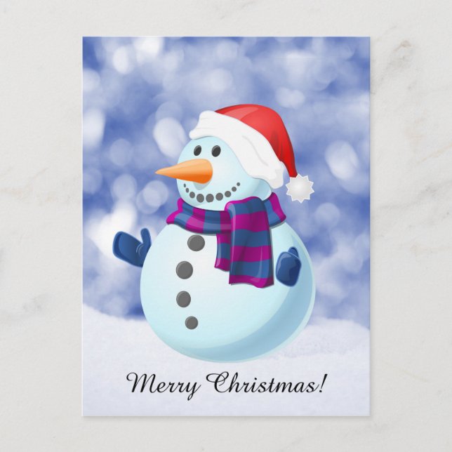 Muñeco de nieve Invierno Feliz Navidad Nieve (Anverso)