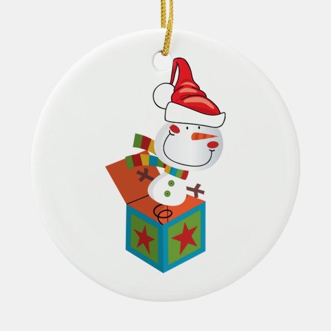 MUÑECO DE NIEVE JACK-IN-BOX DEL ORNAMENTO (Frente)