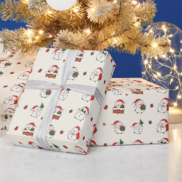 Muñeco de nieve juguetón Navidad Papel de regalo p