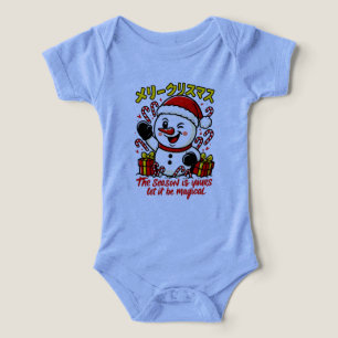 Muñeco de nieve mágico de Navidad bebé bastón de c