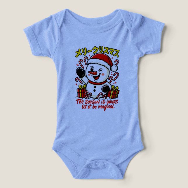 Muñeco de nieve mágico de Navidad bebé bastón de c (Diseño delantero )