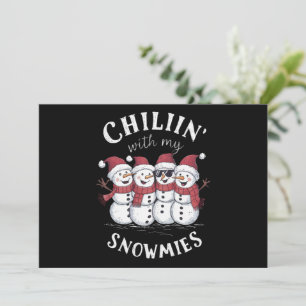 Muñeco de nieve Navidad Relajándome con mis regalo