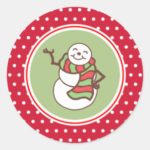 Muñeco de nieve ondulante pegatinas de Navidad