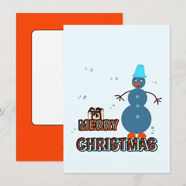 Muñeco de nieve para Navidad  (Anverso / Reverso)