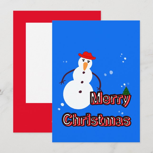 Muñeco de nieve para Navidad  (Anverso / Reverso)