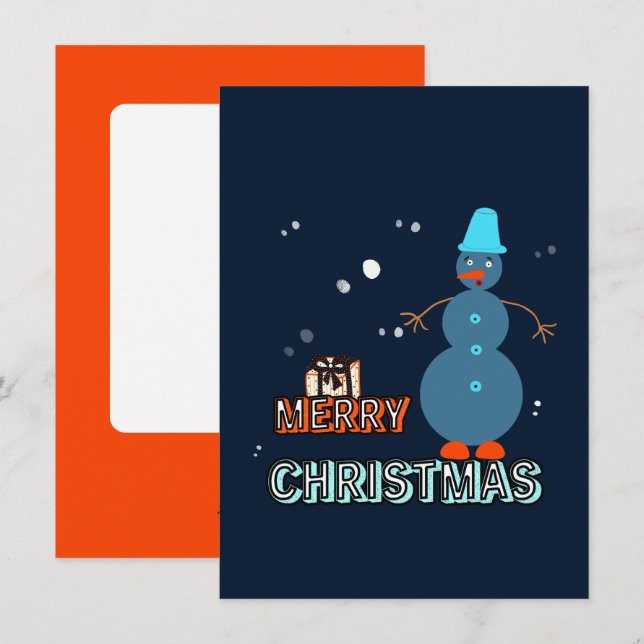 Muñeco de nieve para Navidad  (Anverso / Reverso)