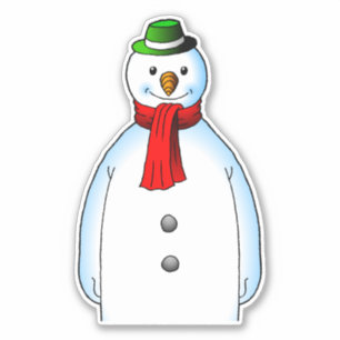 Muñeco de nieve pegatina de vinilo Feliz Navidad