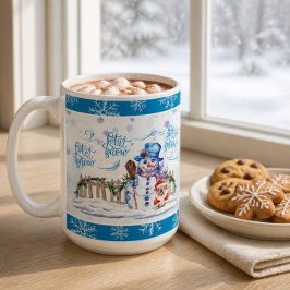 Muñeco de nieve | Taza de café Deja que nieve