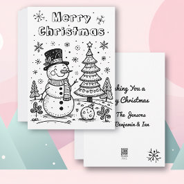 Muñeco de Nieve y Árbol de Navidad | Color Me 