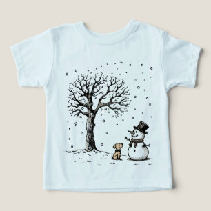 Muñeco de nieve y perro: La amistad del invierno