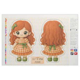Muñeco de tela recortable y cosible - proyecto de