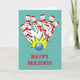 Muñecos de Navidad Bolos... ¡Pleno! Tarjeta