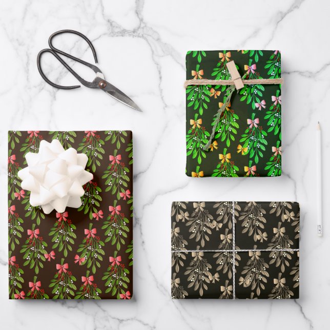 Muñecos de Navidad - Hojas de Papel de Regalo (Anverso)