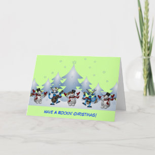 Muñecos de nieve musicales y navidad de Rockin del