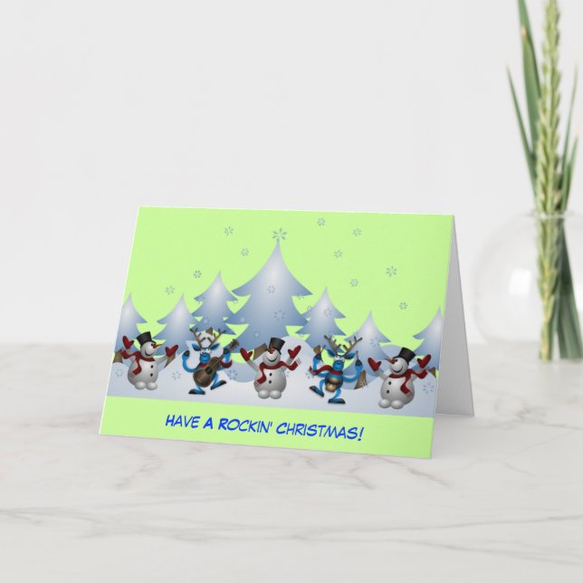 Muñecos de nieve musicales y navidad de Rockin del (Anverso)