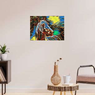 Mural de arte de Poster de impresión de caballos c