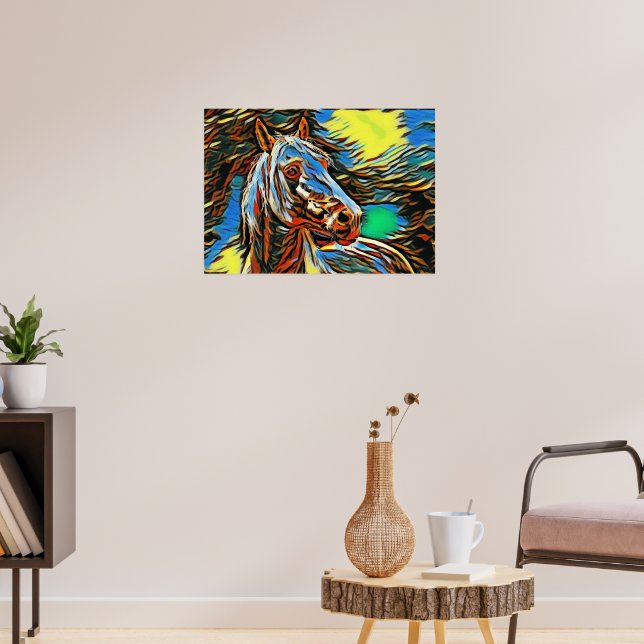 Mural de arte de Poster de impresión de caballos c (Salón 3)