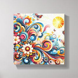 Mural de arte mural bohemio abstracto