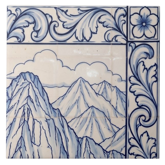 Mural de Azulejo Machu Picchu 2 de 6 Arriba a la D (Frente)