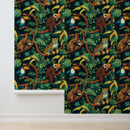 Mural de pared extraíble de fauna tropical foresta