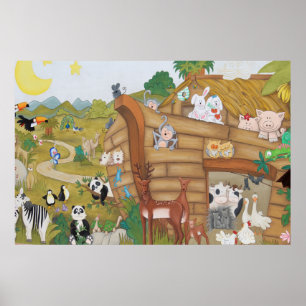 Mural del Poster de arte árabe Noahs para guarderí
