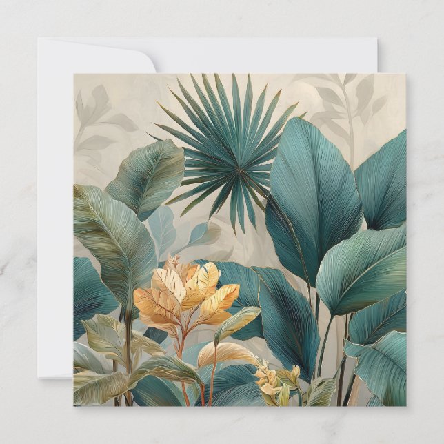 Mural elegante de pared botánica tropical (Anverso)