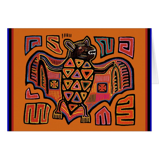 Murciélago Mola Indio Kuna (Anverso (Horizontal))