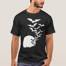 Murciélagos en la camiseta de la luna