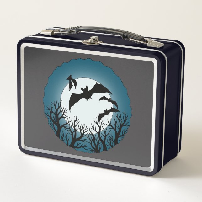 Murciélagos y árboles contra la luna (Anverso)