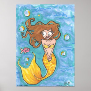Muriel Mermaid fantasía Personalizado arte de agua