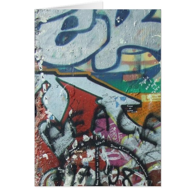 muro de Berlín de la tarjeta (Frente)